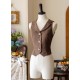 Forest Wardrobe Persimmon Orange Cat Blouse Vest and Skirt(Full Payment Without Shipping)